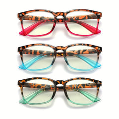 Square Light Blocking Reading Glasses for Women Men