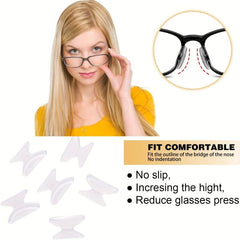 5Pairs Clear Eyeglass Nose Pads Anti-slip Silicone Glasses Sunglass