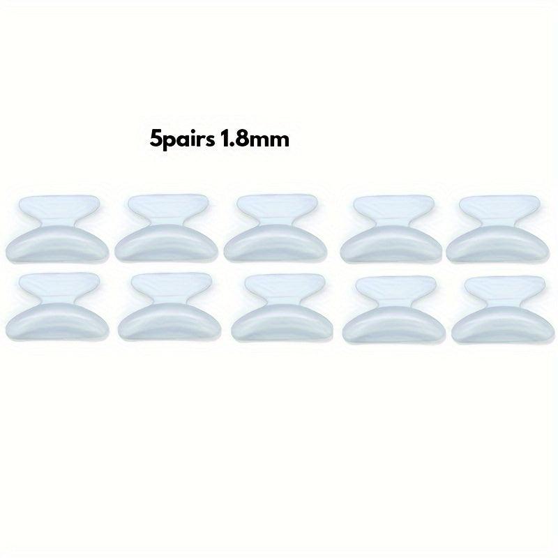 5Pairs Clear Eyeglass Nose Pads Anti-slip Silicone Glasses Sunglass