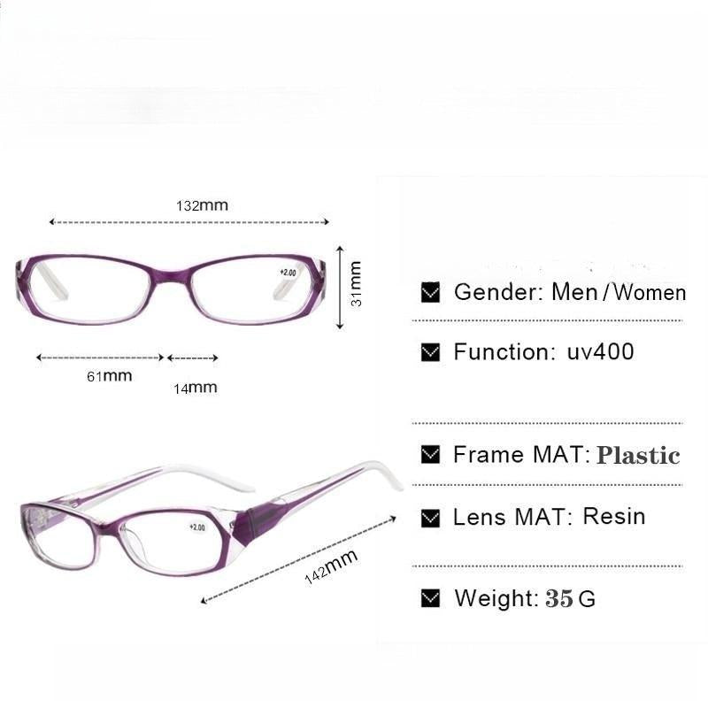 Retro Ultra Light Women Reading Glasses Anti Light Presbyopia Hyperopia Glasses