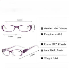 Retro Ultra Light Women Reading Glasses Anti Light Presbyopia Hyperopia Glasses