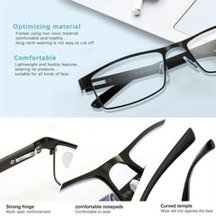 4-Pack Metal Spring Hinges Reading Glasses Anti Eye Fatigue Readers