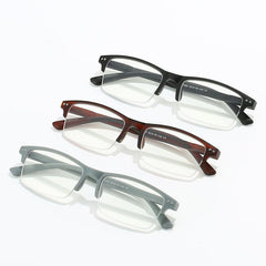 Half Rim Frame Light Blocking Presbyopia Male Female Unisex Reading Glasses