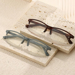 Half Rim Frame Light Blocking Presbyopia Male Female Unisex Reading Glasses