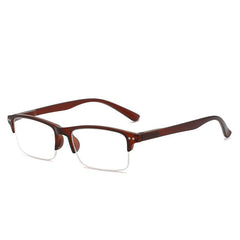 Half Rim Frame Light Blocking Presbyopia Male Female Unisex Reading Glasses