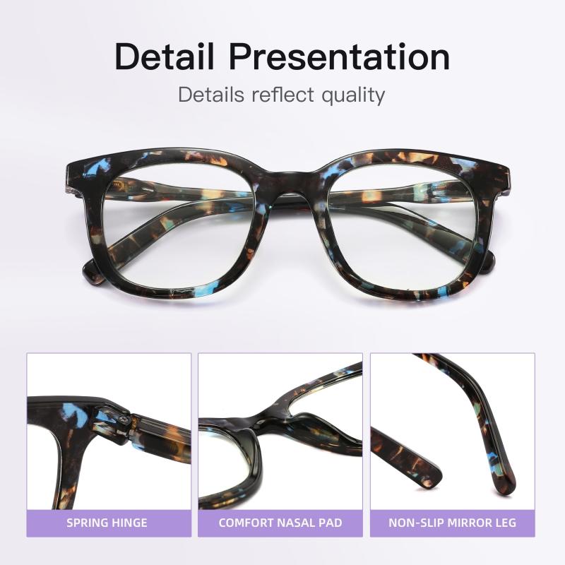 3Pack Square Computer Readers Light Blocking Glasses