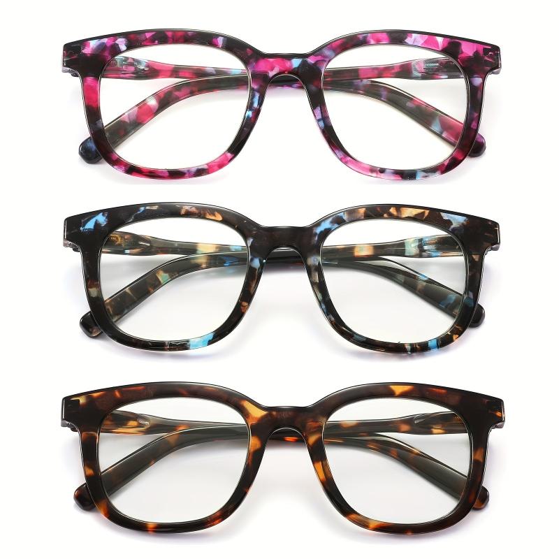 3Pack Square Computer Readers Light Blocking Glasses