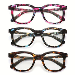 3Pack Square Computer Readers Light Blocking Glasses
