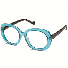 Vintage Oversized Women's Reading Glasses Round Anti Light Glasses
