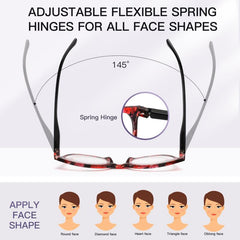 1 Pc Reading Glasses Spring Hinge Stylish Reader For Men And Women