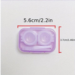 Portable Mini Lens Case Storage Box with Tweezers