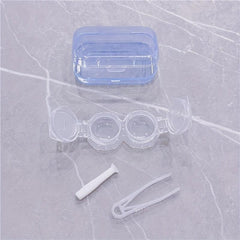 Portable Mini Lens Case Storage Box with Tweezers