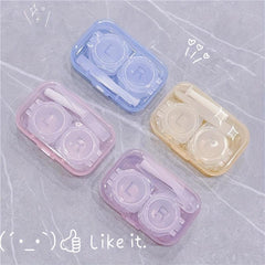Portable Mini Lens Case Storage Box with Tweezers