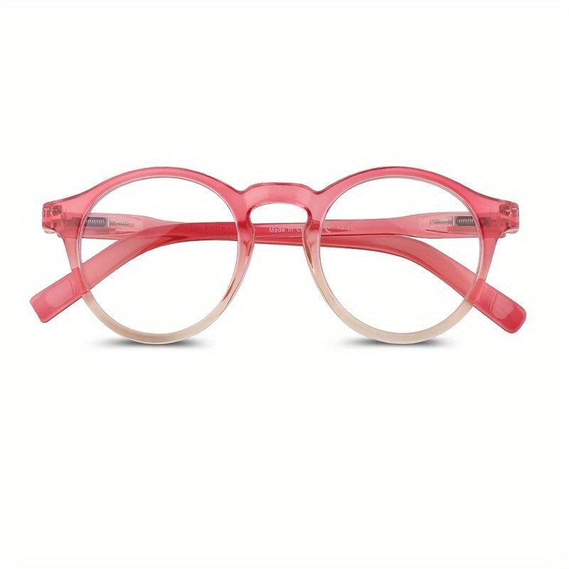Round Unisex Readers Light Blocking Glasses Spring Hinge Comfort Eyeglasses