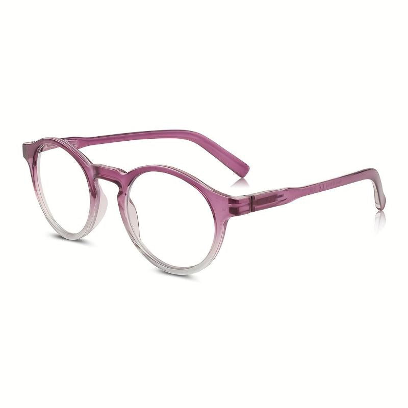 Round Unisex Readers Light Blocking Glasses Spring Hinge Comfort Eyeglasses