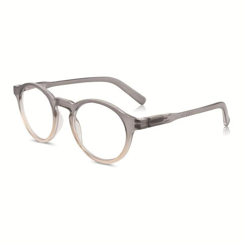 Round Unisex Readers Light Blocking Glasses Spring Hinge Comfort Eyeglasses