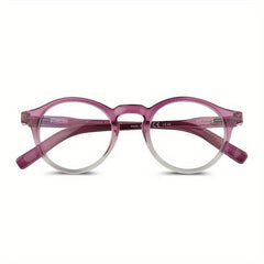 Round Unisex Readers Light Blocking Glasses Spring Hinge Comfort Eyeglasses