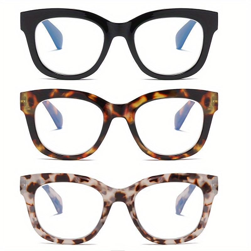 Oversized Reading Glasses Women Light Blocking Computer Spring Hinge Readers