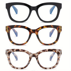 Oversized Reading Glasses Women Light Blocking Computer Spring Hinge Readers