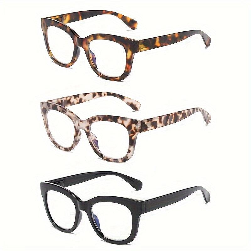 Oversized Reading Glasses Women Light Blocking Computer Spring Hinge Readers