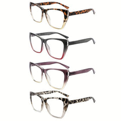 Cat Eye Reading Glasses for Women, Light Blocking Anti Glare UV Computer Glasses