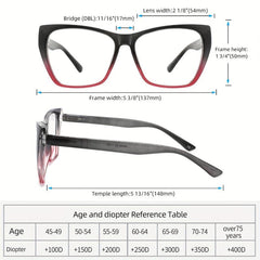Cat Eye Reading Glasses for Women, Light Blocking Anti Glare UV Computer Glasses