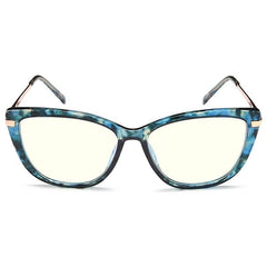 Random Printing Block Metal Frame Reader Glasses with Spring Hinges