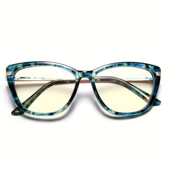 Random Printing Block Metal Frame Reader Glasses with Spring Hinges