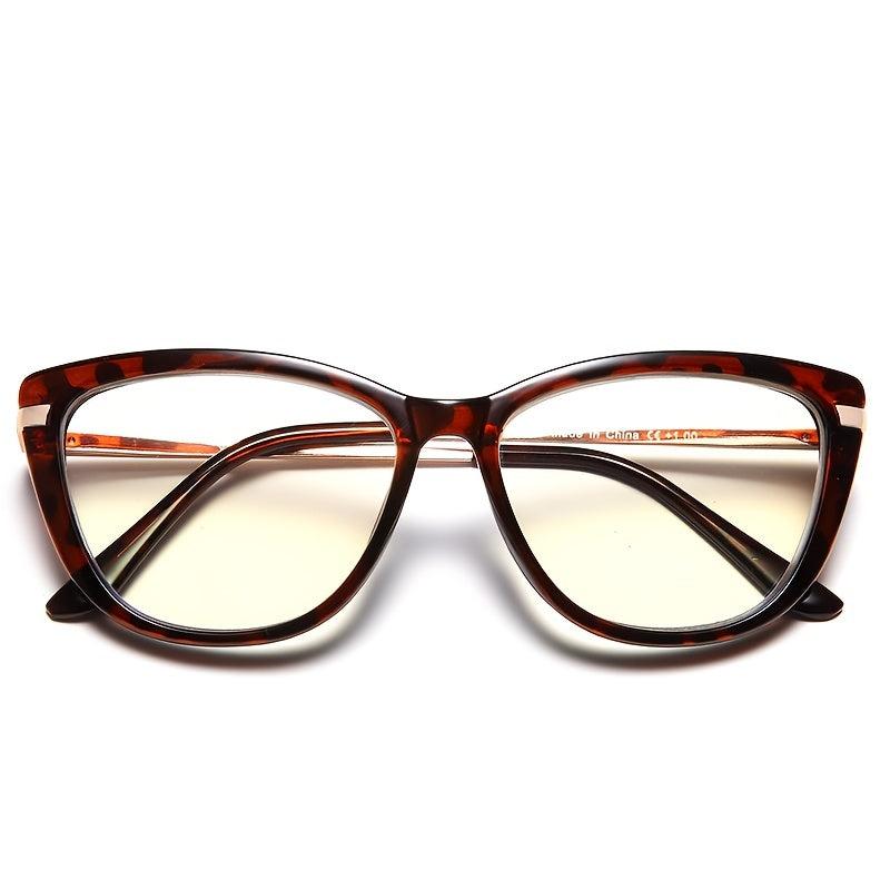 Random Printing Block Metal Frame Reader Glasses with Spring Hinges