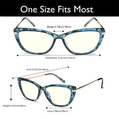 Random Printing Block Metal Frame Reader Glasses with Spring Hinges
