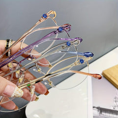 Metal Frame Light Blocking Reading Glasses +1.0 to +4.0