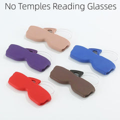 Round Lens Nose Frame Reading Glasses + Case 1.0 4.0 Magnification