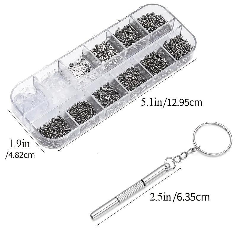 Eyeglasses Repair Kit Eyeglass Screws and Screwdriver for Glasses Sunglass