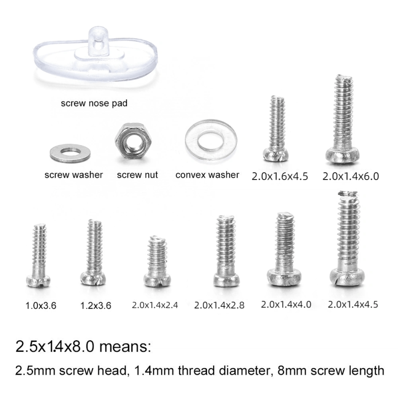 Eyeglasses Repair Kit Eyeglass Screws and Screwdriver for Glasses Sunglass