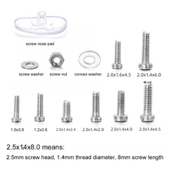 Eyeglasses Repair Kit Eyeglass Screws and Screwdriver for Glasses Sunglass