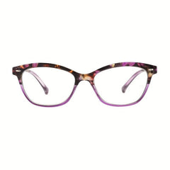 Light Blocking Pattern Print Reading Glasses Spring Hinge Eyeglasses