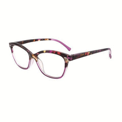 Light Blocking Pattern Print Reading Glasses Spring Hinge Eyeglasses