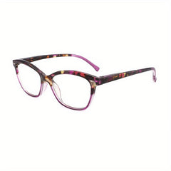 Light Blocking Pattern Print Reading Glasses Spring Hinge Eyeglasses