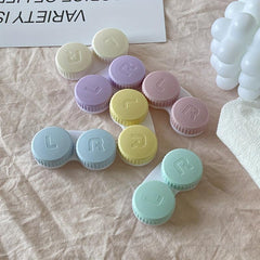 1pc Candy Colored Lens Box Double Linked Box Beauty Pupil Storage Box