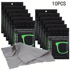 10pcs Reusable Anti Fog Wipes Glasses Pre moistened Antifog Lens Cloth