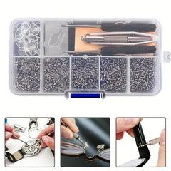 Glasses Repair Kit 500pcs Screws Nose Holders Screwdriver