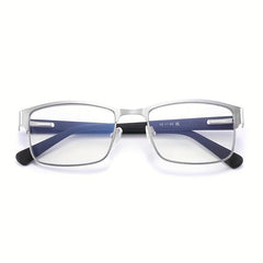 Light Blocking Glasses Rectangular Frame Computer Eyeglasses