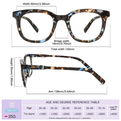 Fashionable Light Blocking Reading Glasses Computer Readers Square UV Filter