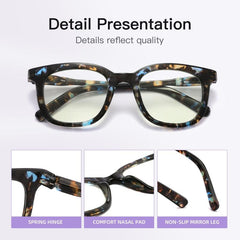 Fashionable Light Blocking Reading Glasses Computer Readers Square UV Filter