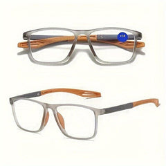 Stylish Silicone Anti Slip Reading Glasses with PU Leather Covers