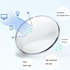 Rimless Reading Glasses Adjustable Nose Holder Anti Light Lens Flat Mirror