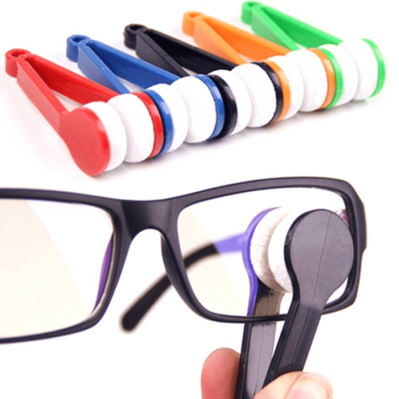 5pc Glasses Cleaning Kit Microfiber Cloth Brush & More Spotless Eyeglasses