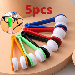 5pc Glasses Cleaning Kit Microfiber Cloth Brush & More Spotless Eyeglasses