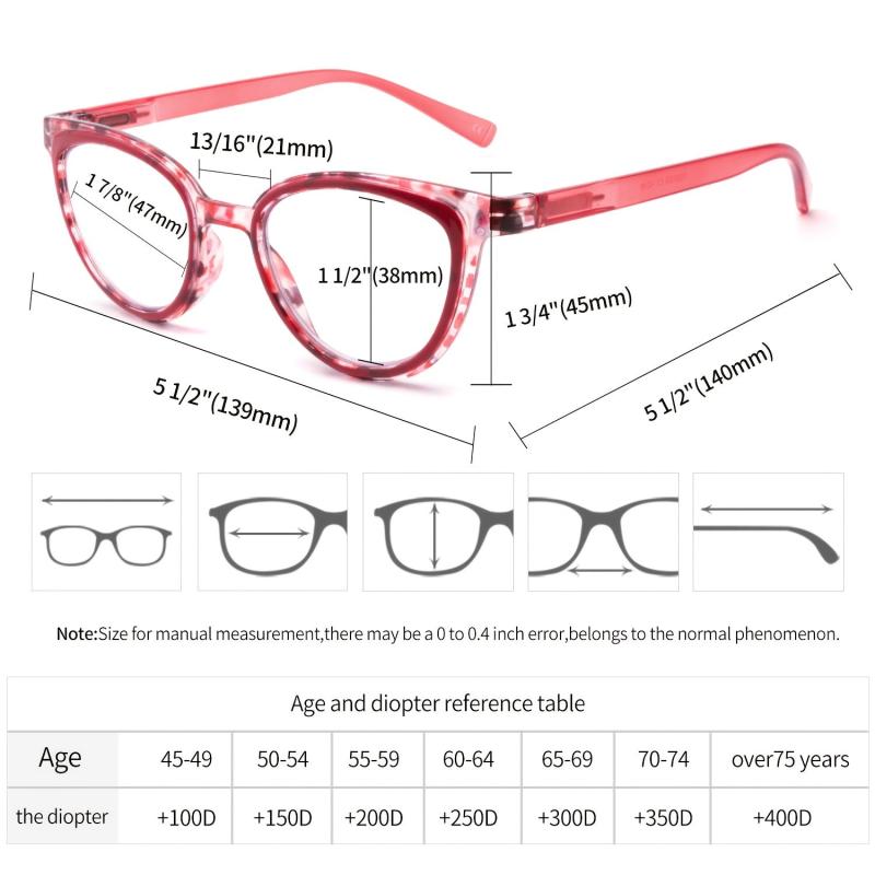 Women's Light Blocking Reading Glasses with Spring Hinge