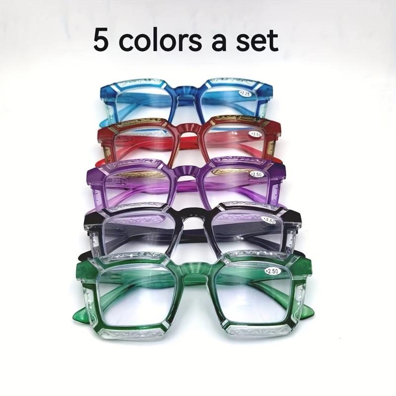 5pcs Youthful Fashionable Presbyopic Glasses with Spring Hinges